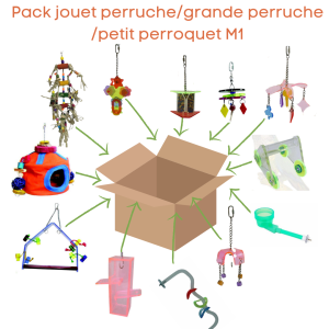 Pack jouet perruche/grande perruche/petit perroquet M1