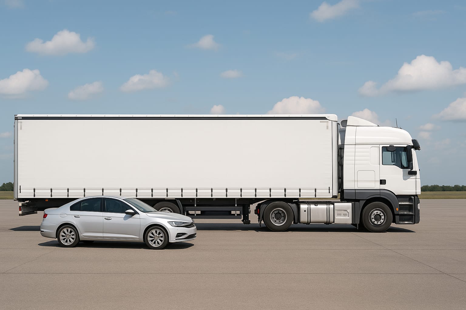 Livraison par camion semi-remorque